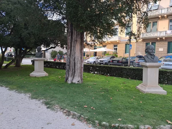 Park of heads in Zadar, Croatia