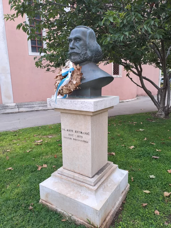 Park of heads in Zadar, Croatia