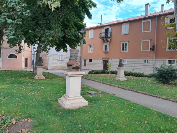Park of heads in Zadar, Croatia