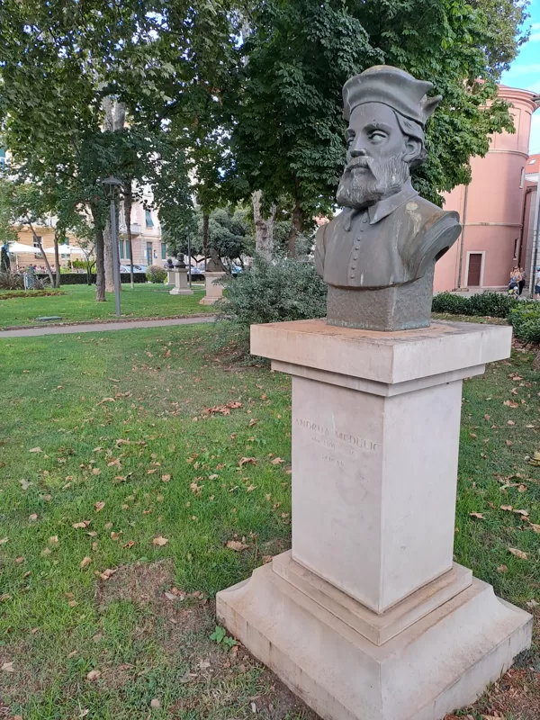 Park of heads in Zadar, Croatia